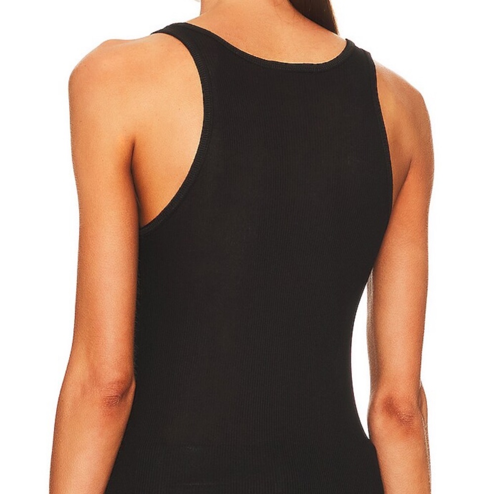 Agolde Black Ribbed Tank Top